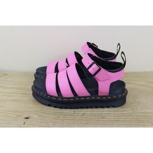New Doc Dr Martens Sandals Womens 9 Neon Pink Blaire Platform Shoes